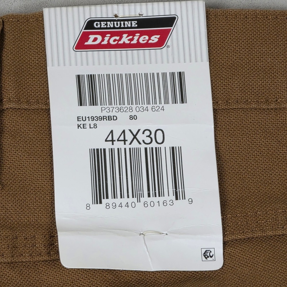 Dickies Mens Duck Carpenter Relaxed Fit Flex Pants 44x30 Brown New With Tags - Picture 6 of 10